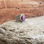 Bague argent et rubis indien
