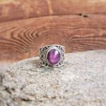 Bague argent et rubis indien