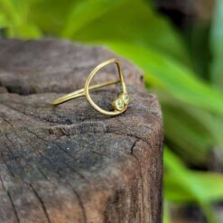 Bague anneau péridot PETIT NID