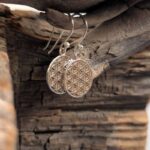 Boucles d'oreilles fleur de vie argent