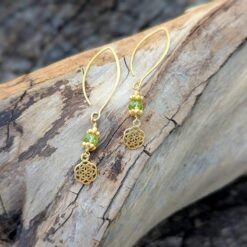 Boucles d'oreilles péridot GRAINE DE VIE