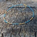 Collier fin en pierres naturelles d'apatite