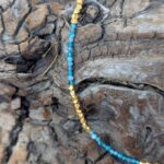 Collier apatites bleus ajustable