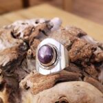 Bague contemporaine argent et rubis indien