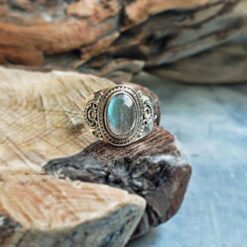 Bague indienne argent et labradorite