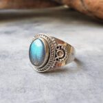 Bague indienne argent et labradorite