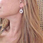 Boucles d'oreilles MANDALA en argent et grenat